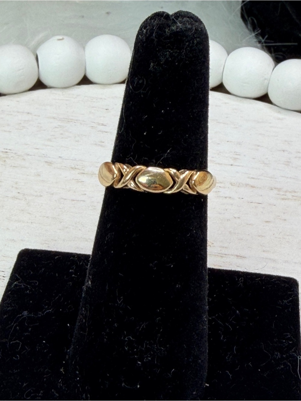 Gold-Tone Twist Accent Women's Ring